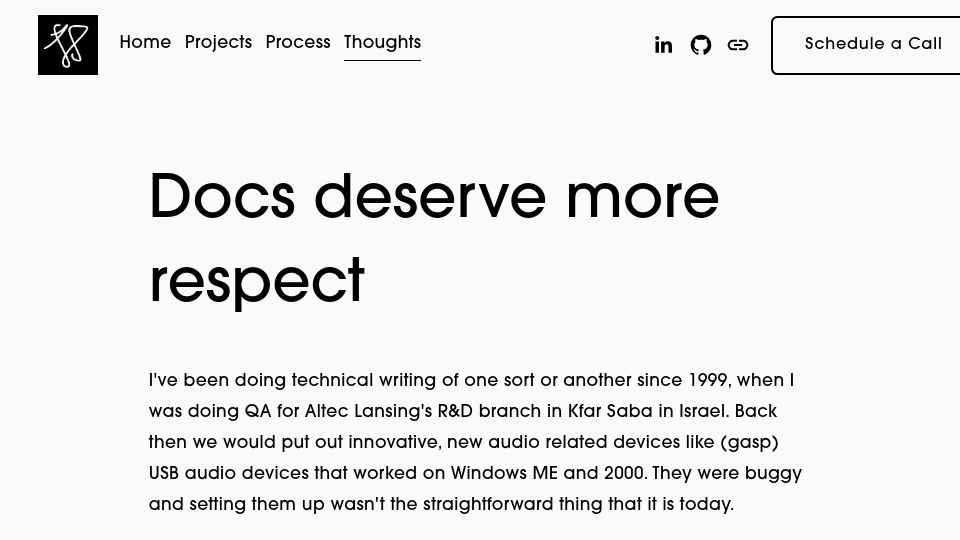 Screenshot of ramijames.com: Docs Deserve More Respect
