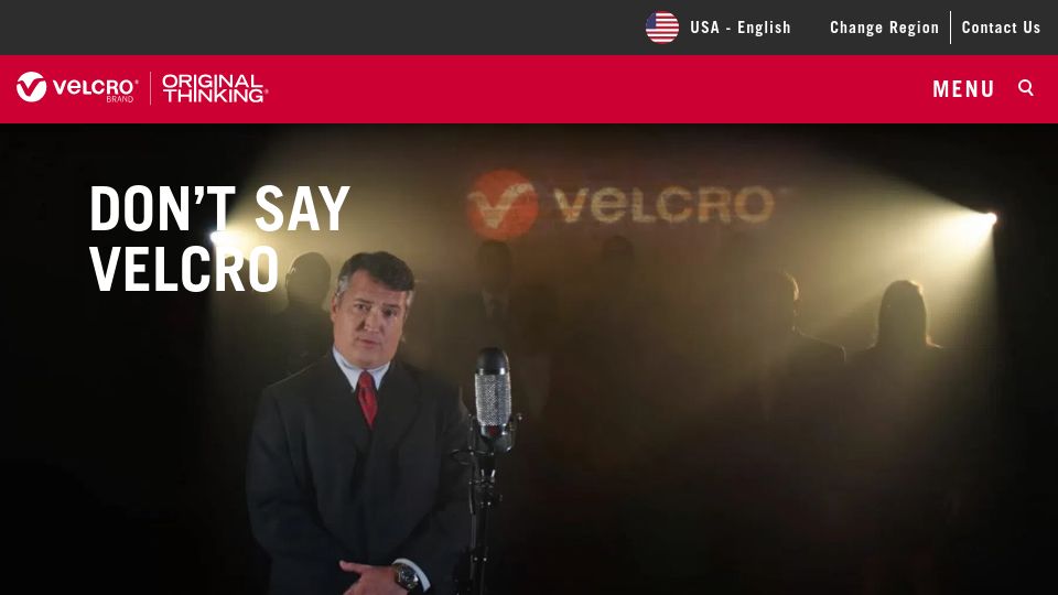 Screenshot of velcro.com: Don't Say Velcro (2017)