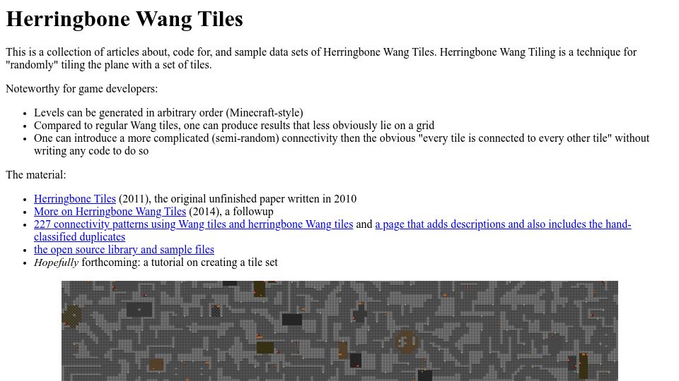 Screenshot of nothings.org: Herringbone Wang Tiles (2011)