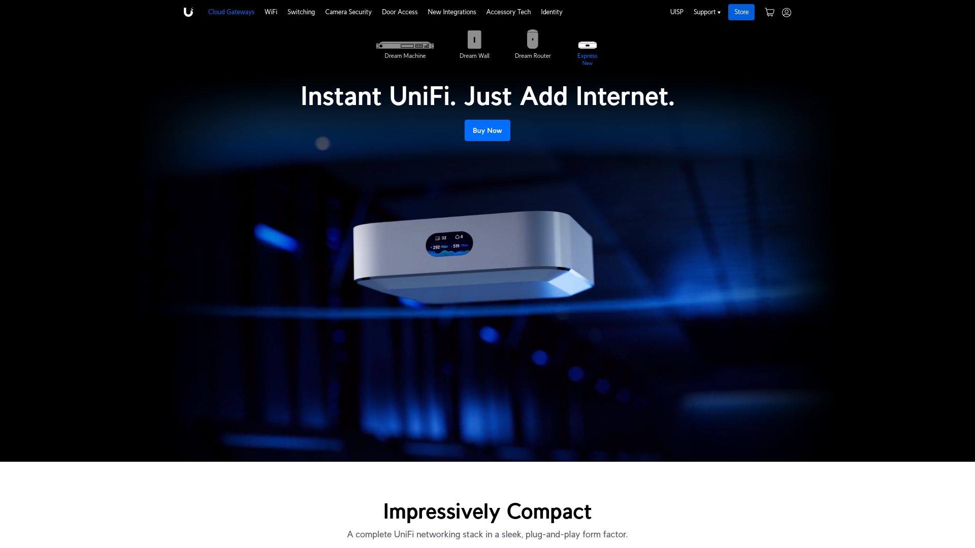 Screenshot of ui.com: UniFi Express
