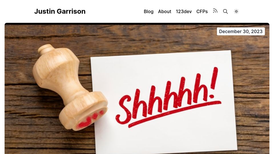 Screenshot of justingarrison.com: Amazon's Silent Sacking