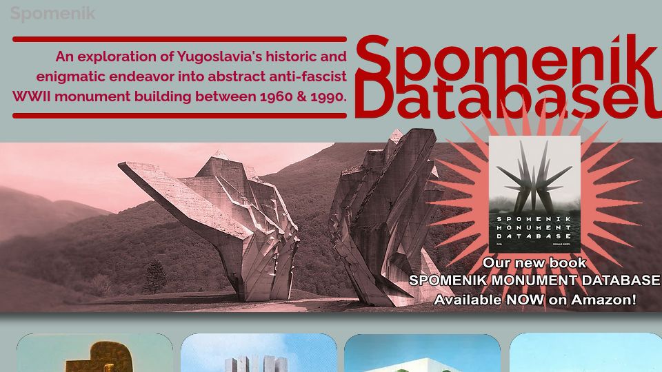 Screenshot of spomenikdatabase.org: Spomenik Database