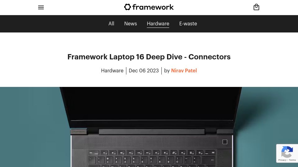 Screenshot of frame.work: Framework Laptop 16 Deep Dive – Connectors