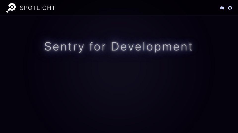 Screenshot of spotlightjs.com: Spotlight: Sentry for Development