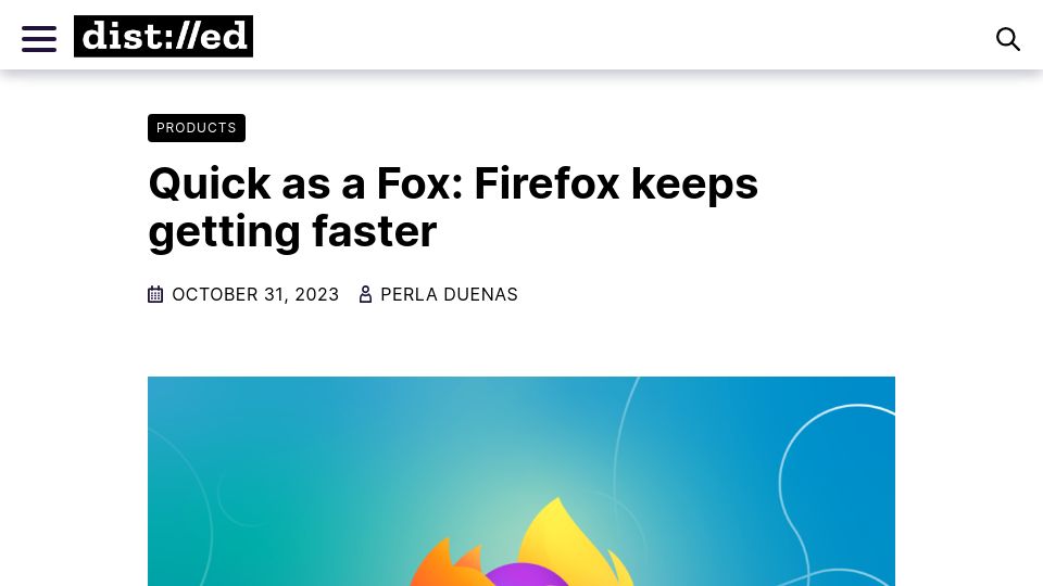 Screenshot of blog.mozilla.org: Firefox Keeps Getting Faster