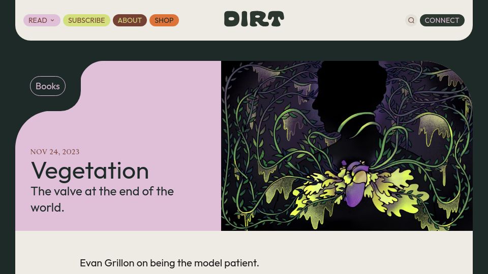 Screenshot of dirt.fyi: The valve at the end of the world