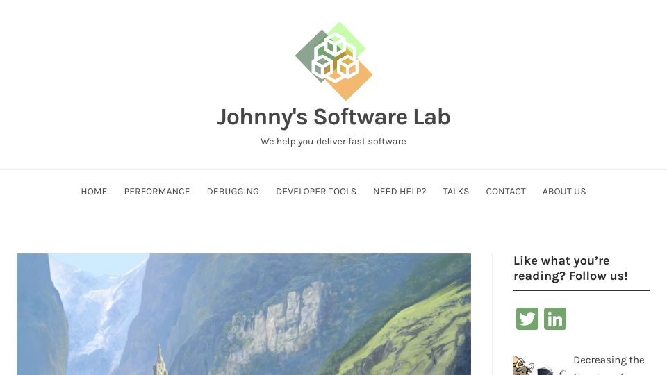 Screenshot of johnnysswlab.com: Decreasing the number of memory accesses