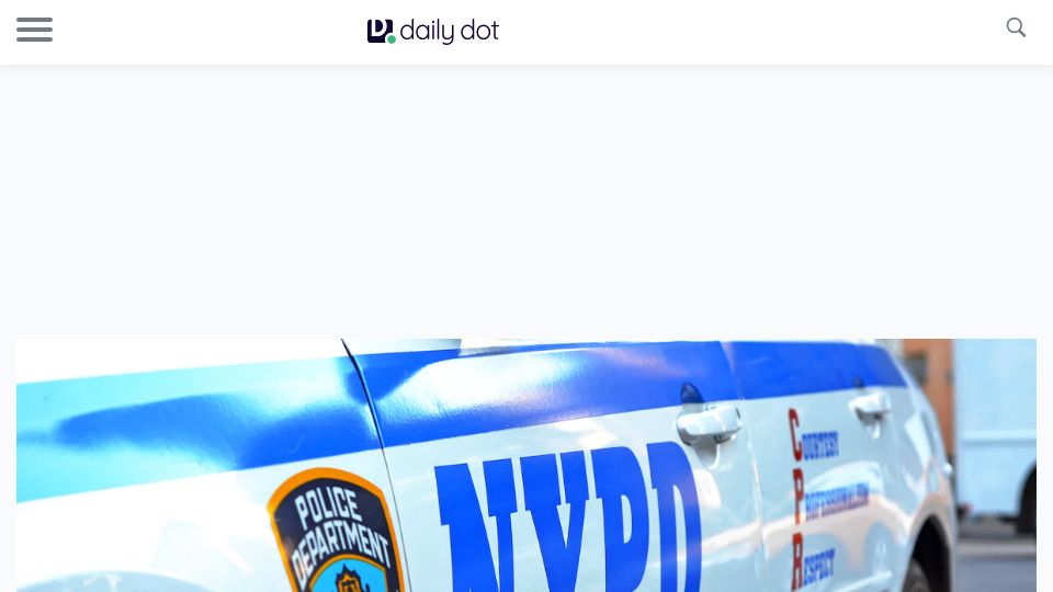 Screenshot of dailydot.com: NYPD is refusing to comply with NYC’s new surveillance tech laws
