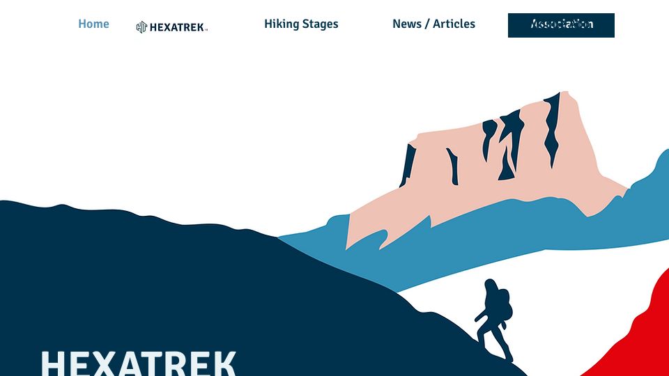 Screenshot of en.hexatrek.com: Hexatrek: The long distance thru hike in France