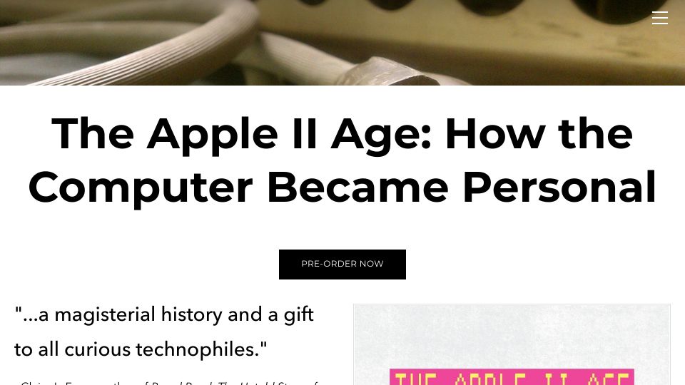 Screenshot of lainenooney.com: The Apple II Age: How the Computer Became Personal
