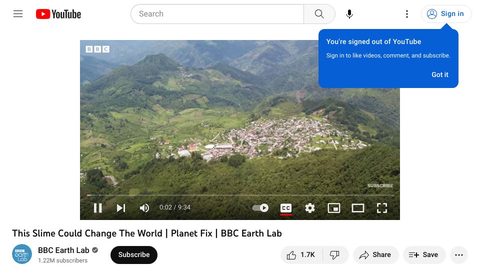 Screenshot of youtube.com: Rare corn can self-fertilise [video]