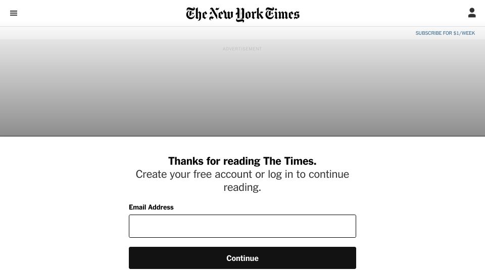 Screenshot of nytimes.com: At Stanford law school, the dean takes a stand for free speech. will it work?