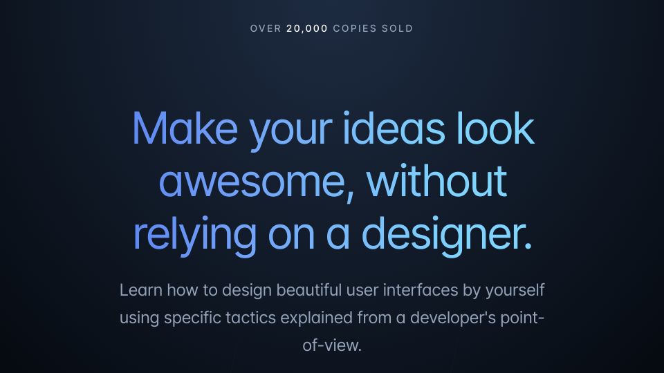 Screenshot of refactoringui.com: Rules for developers to design beautiful UIs without a designer