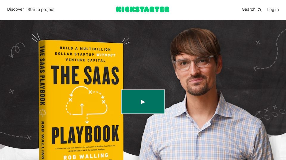Screenshot of kickstarter.com: The SaaS Playbook