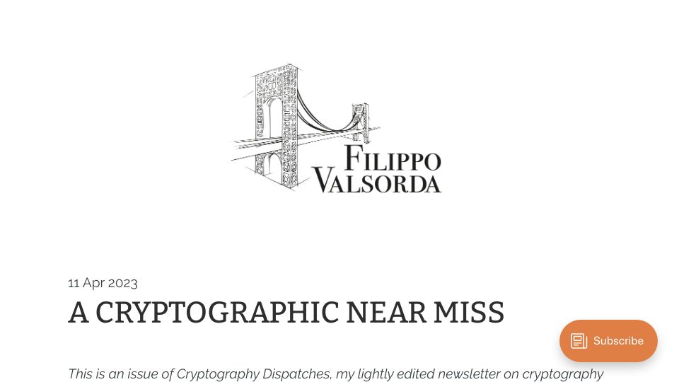 Screenshot of words.filippo.io: A Cryptographic Near Miss