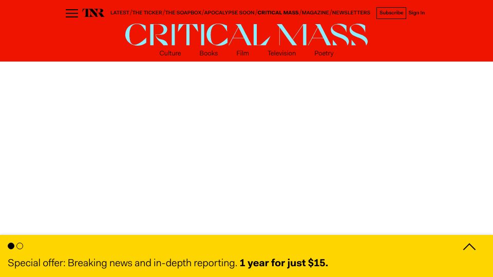Screenshot of newrepublic.com: Searching for the Spirit of the Midwest