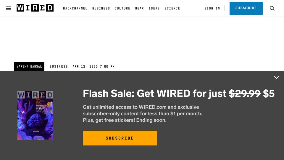 Screenshot of wired.com: Gig Workers Are Being Stabbed, Stoned, and Abused in India