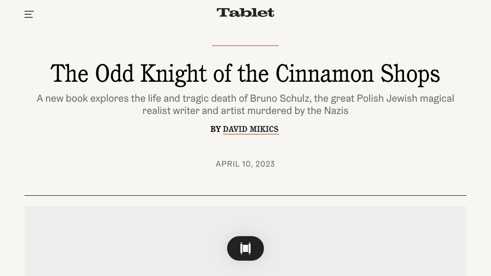 Screenshot of tabletmag.com: The Odd Knight of the Cinnamon Shops
