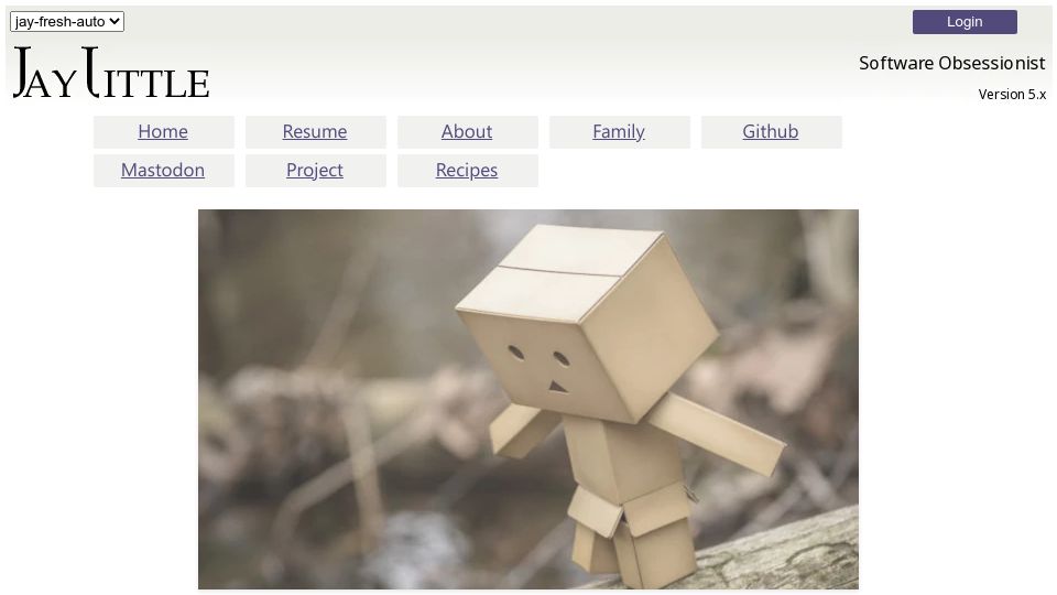Screenshot of jaylittle.com: Low Code Software Development Is a Lie