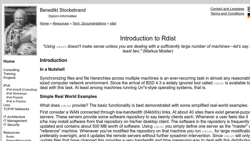 Screenshot of benedikt-stockebrand.de: Introduction to Rdist (2012)