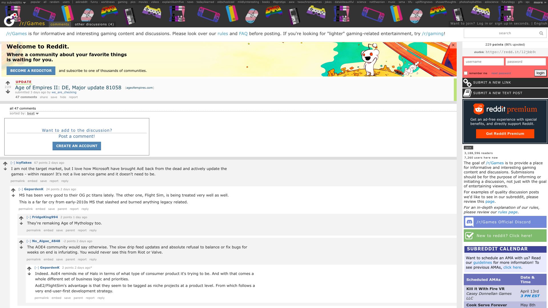 Screenshot of reddit.com: Aztec monks with 1/55 HP no longer die when picking up or dropping a relic
