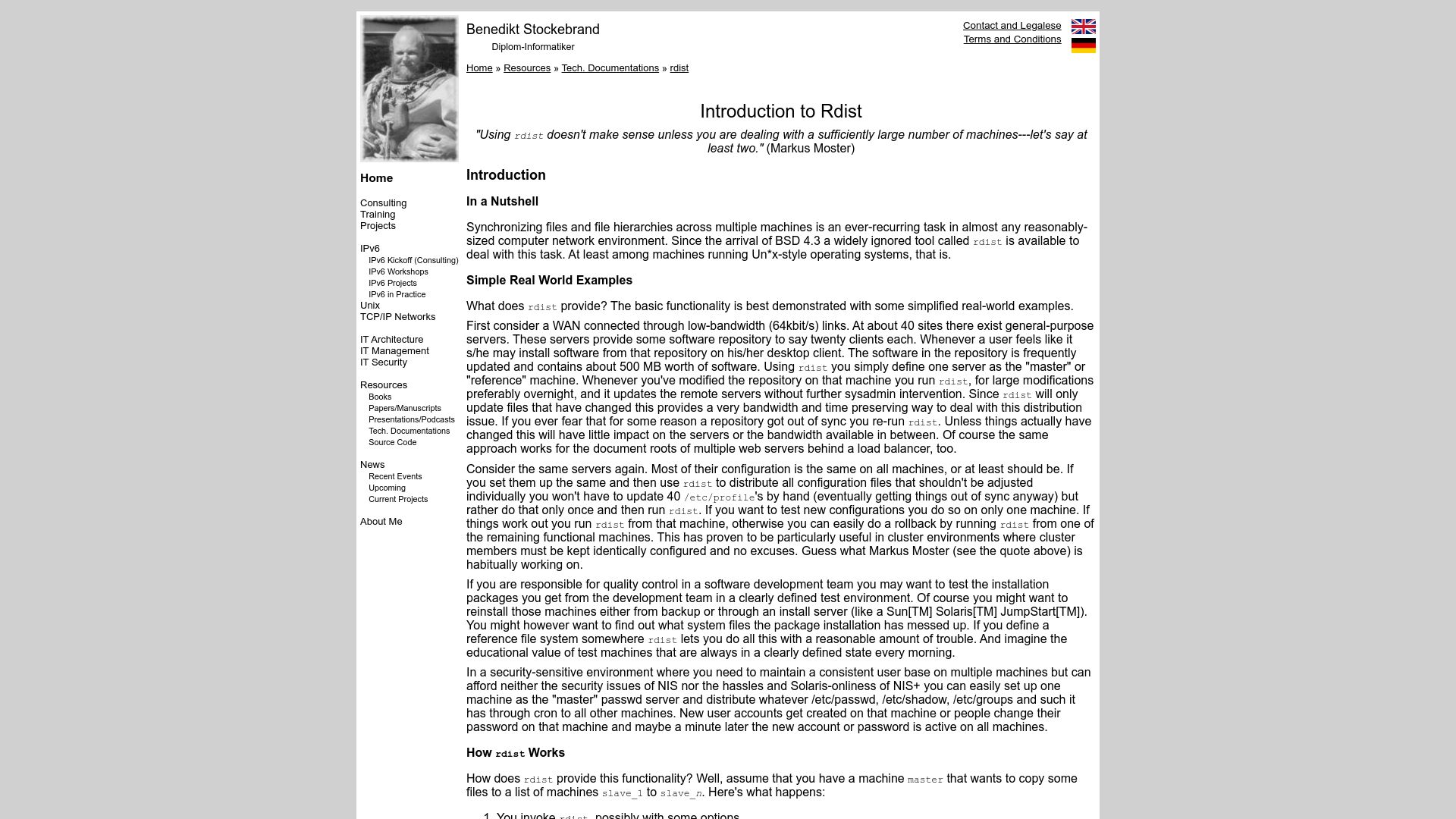 Screenshot of benedikt-stockebrand.de: Introduction to Rdist (2012)