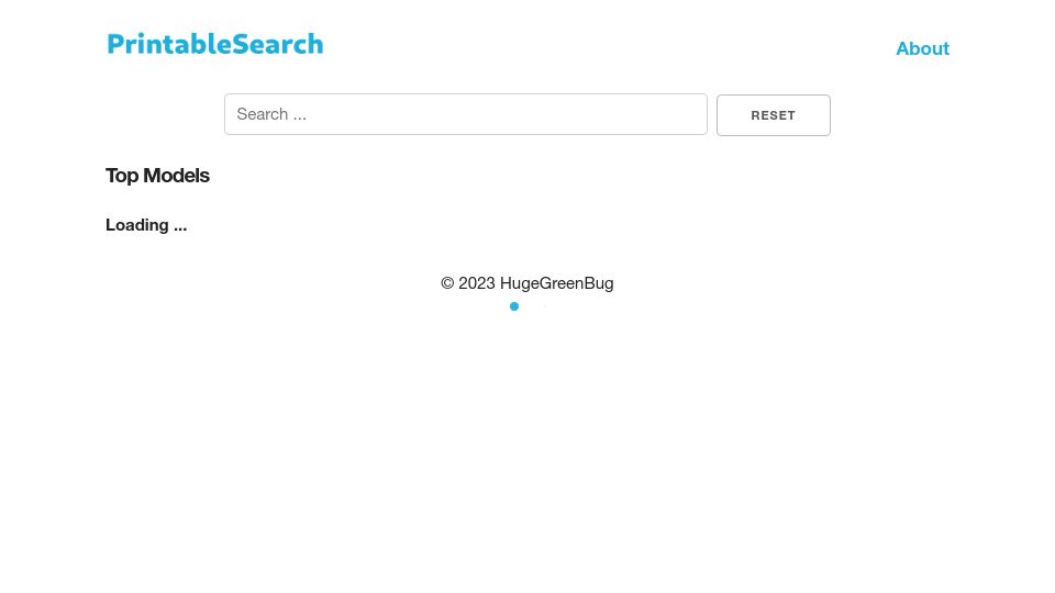 Screenshot of printablesearch.com: New 3D Printable Search Engine
