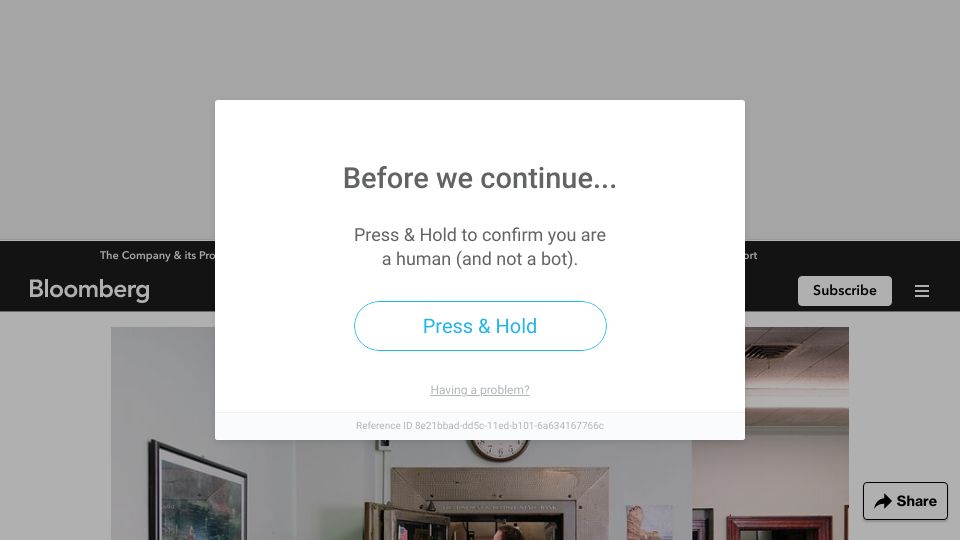 Screenshot of bloomberg.com: There are no fees at America’s smallest bank