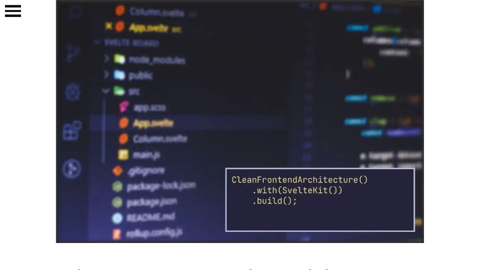 Screenshot of nikoheikkila.fi: Clean front end architecture with SvelteKit