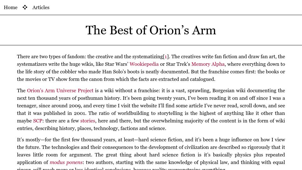 Screenshot of borretti.me: The Best of Orion's Arm