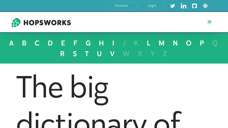 Screenshot of hopsworks.ai: The Big Dictionary of MLOps