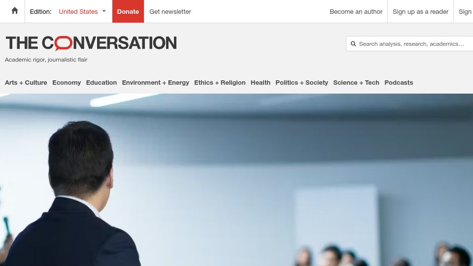 Screenshot of theconversation.com: Why universities should return to oral exams in the AI and ChatGPT era