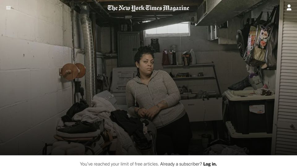 Screenshot of nytimes.com: The Agony of Putting Your Life on Hold to Care for Your Parents