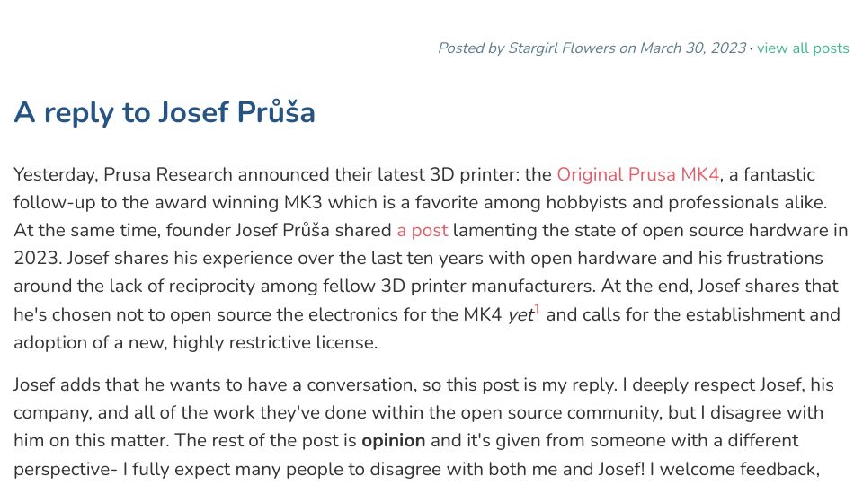 Screenshot of blog.thea.codes: A Reply to Josef Průša