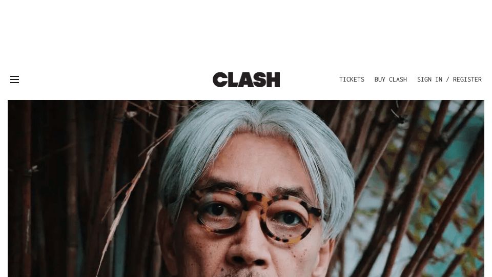 Screenshot of clashmusic.com: Ryuichi Sakamoto has died
