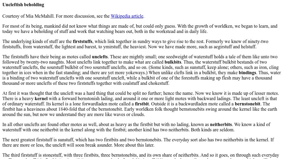 Screenshot of ling.upenn.edu: Uncleftish Beholding (1989)