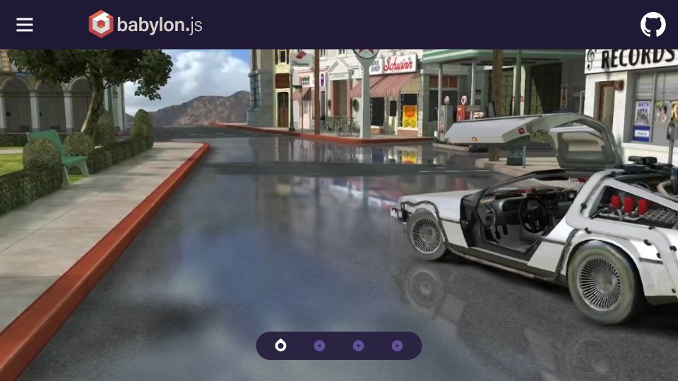 Screenshot of babylonjs.com: Babylon.js 6.0