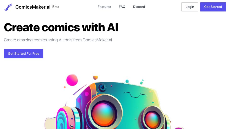Screenshot of comicsmaker.ai: Show HN: Create Comics Using Stable Diffusion