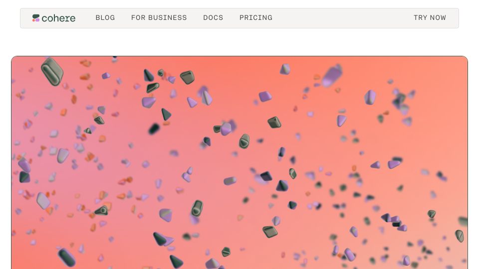 Screenshot of txt.cohere.com: Embedding Archives: Millions of Wikipedia Article Embeddings in Many Languages
