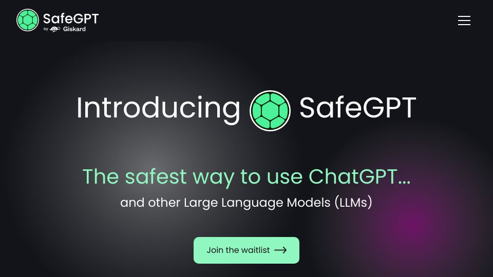 Screenshot of giskard.ai: SafeGPT: New tool to detect LLMs' hallucinations, biases and privacy issues