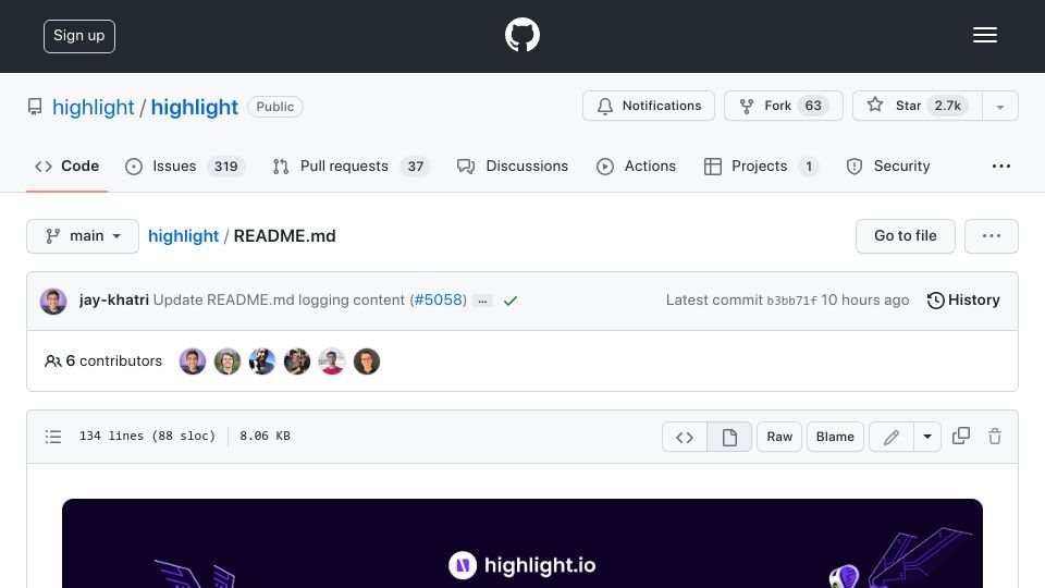 Screenshot of github.com: Show HN: We built a ClickHouse-based logging service