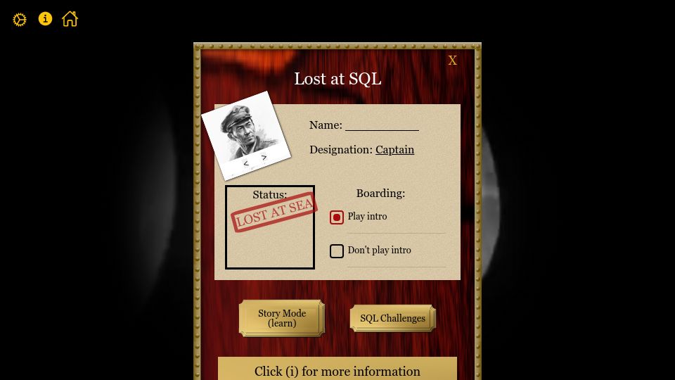 Screenshot of lost-at-sql.therobinlord.com: Show HN: I made a SQL game to help people learn / challenge their skills