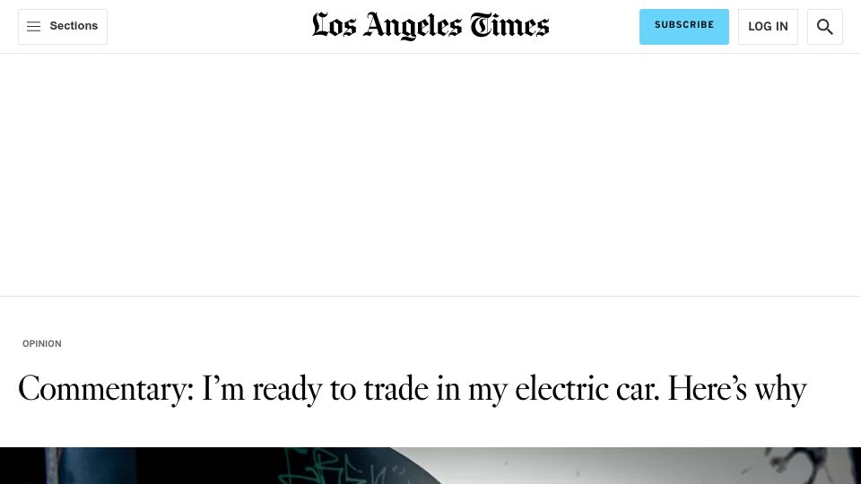 Screenshot of latimes.com: I’m ready to trade in my electric car