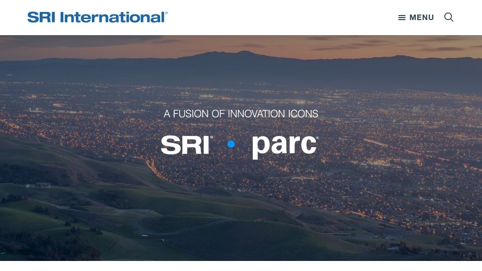 Screenshot of sri.com: Palo Alto Research Center (PARC) to join SRI International