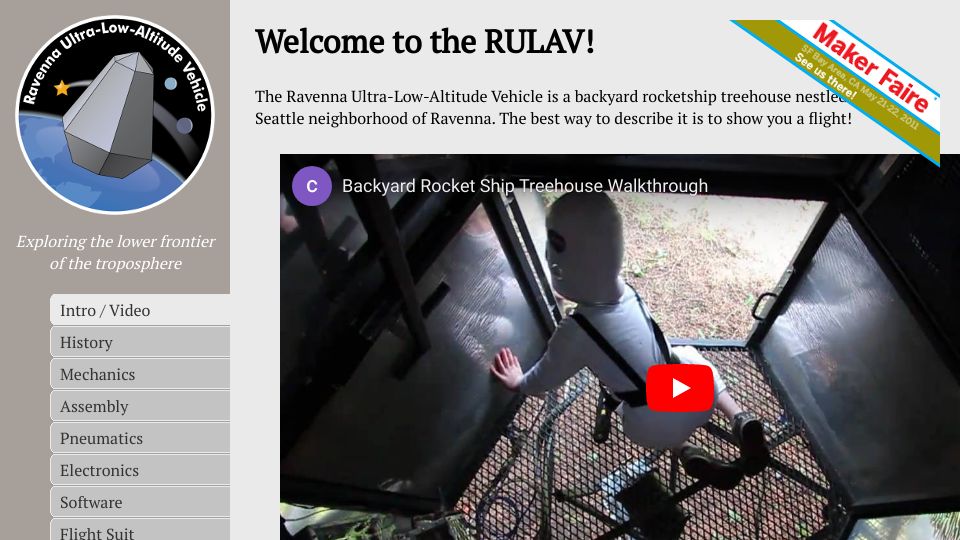 Screenshot of rocket.jonh.net: Show HN: Homemade rocketship treehouse – hardware to custom OS