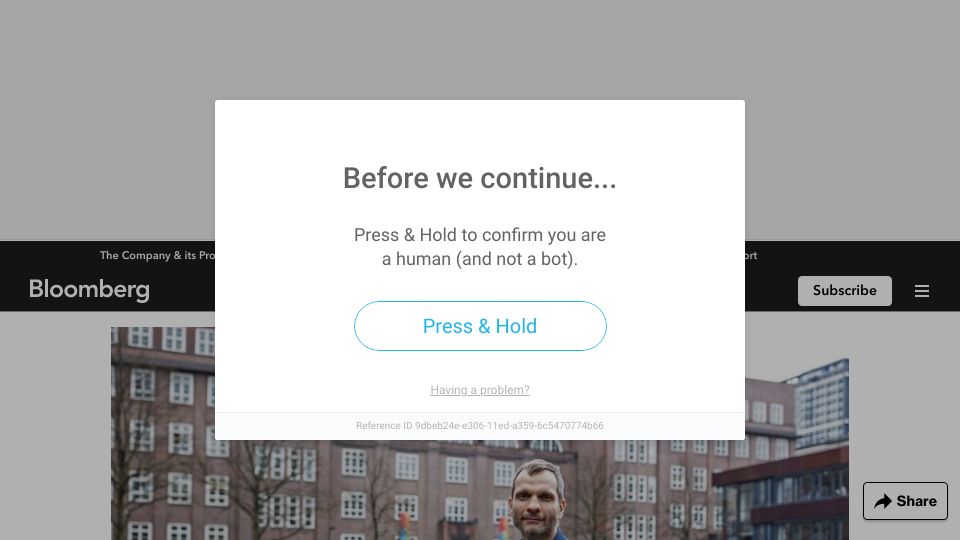 Screenshot of bloomberg.com: LAION, a high school teacher’s free image database, powers AI unicorns