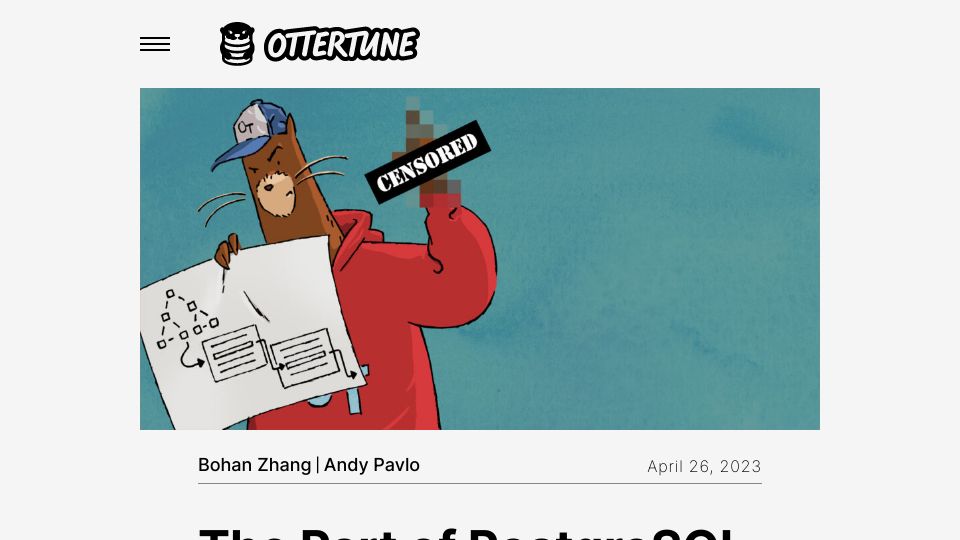 Screenshot of ottertune.com: The part of Postgres we hate the most: Multi-version concurrency control