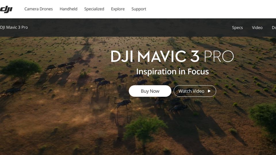 Screenshot of dji.com: DJI Mavic 3 Pro