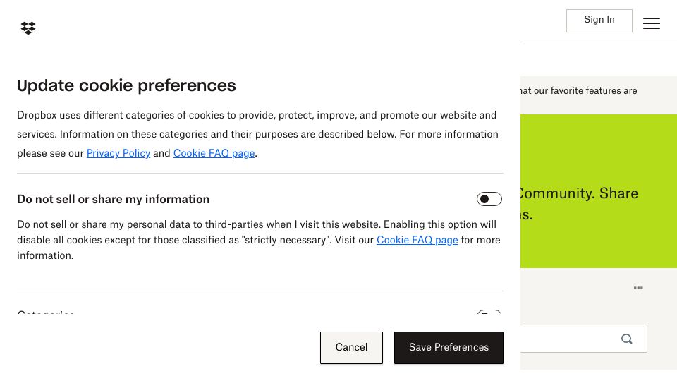 Screenshot of dropboxforum.com: Dropbox telemetry can't be disabled