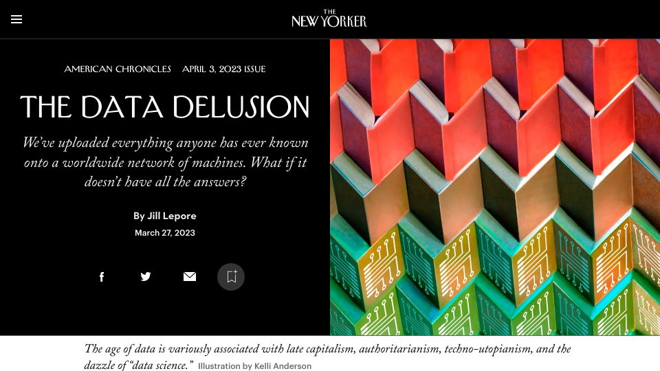 Screenshot of newyorker.com: The Data Delusion